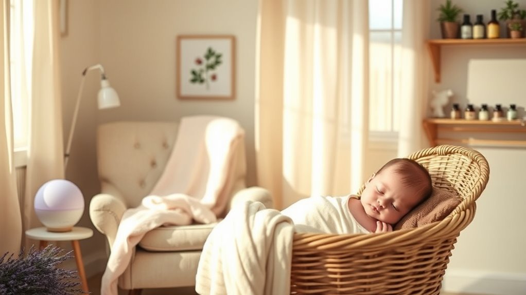 calm environment soothes baby